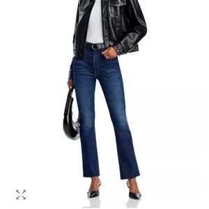 MOTHER Hustler Ankle Fray - Dark Blue Flare Jeans